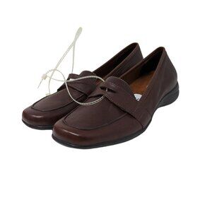 Naturalizer Fabor Womens Loafers Work Shoes Loafer Leather Upper Cognac Brown 7